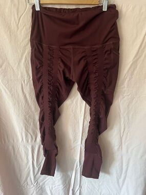 Sweetflexx compression  Leggings High Waist side pockets brown size 10